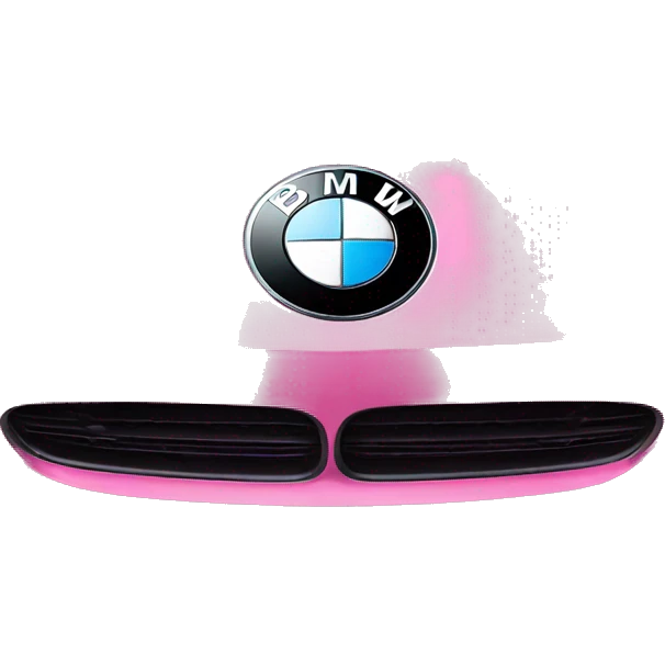 Bmw logo in pink emoji
