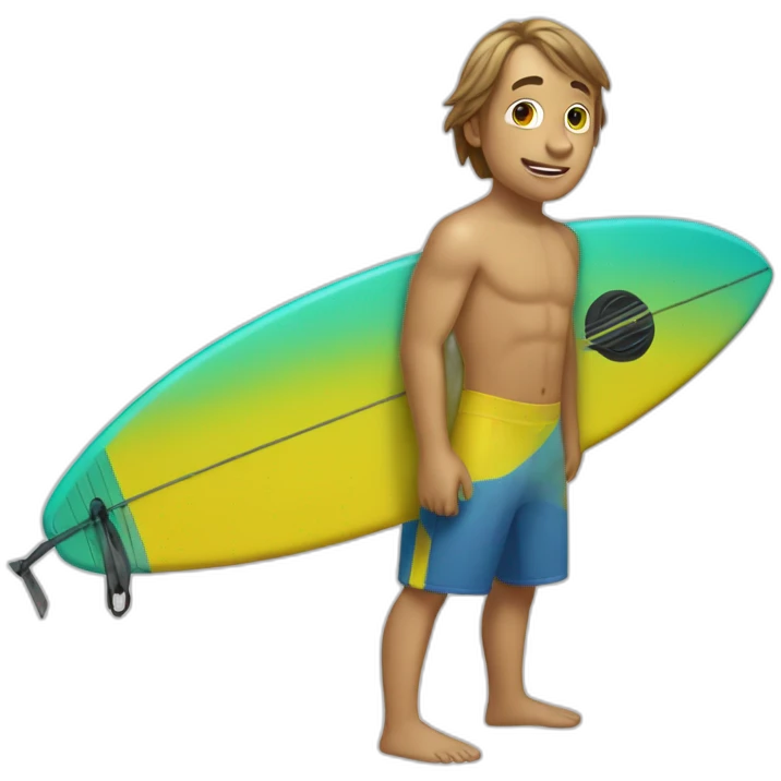 Loro surfista emoji