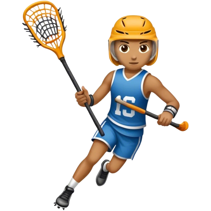 Dig playing lacrosse  emoji