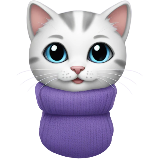 Kitten wearing mittens emoji
