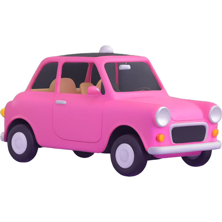 small pink car emoji