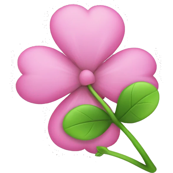 pink flower of clover emoji