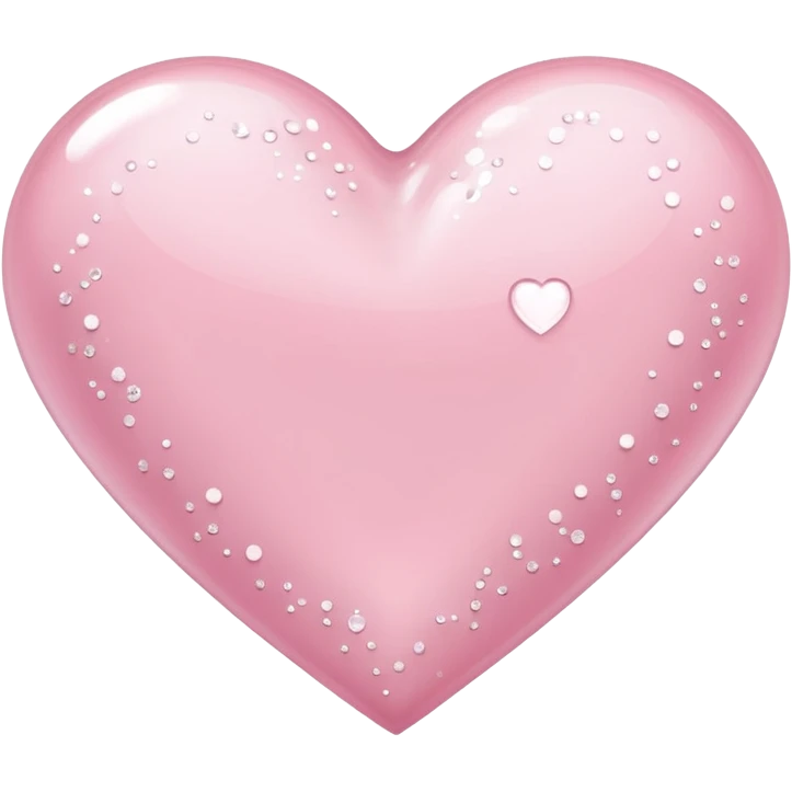 Light pink heart🍜  with big white sparkles emoji