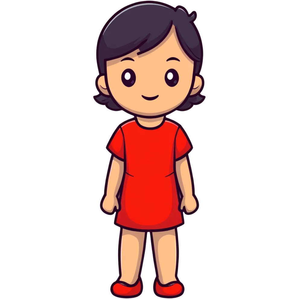 girl in a red dress emoji