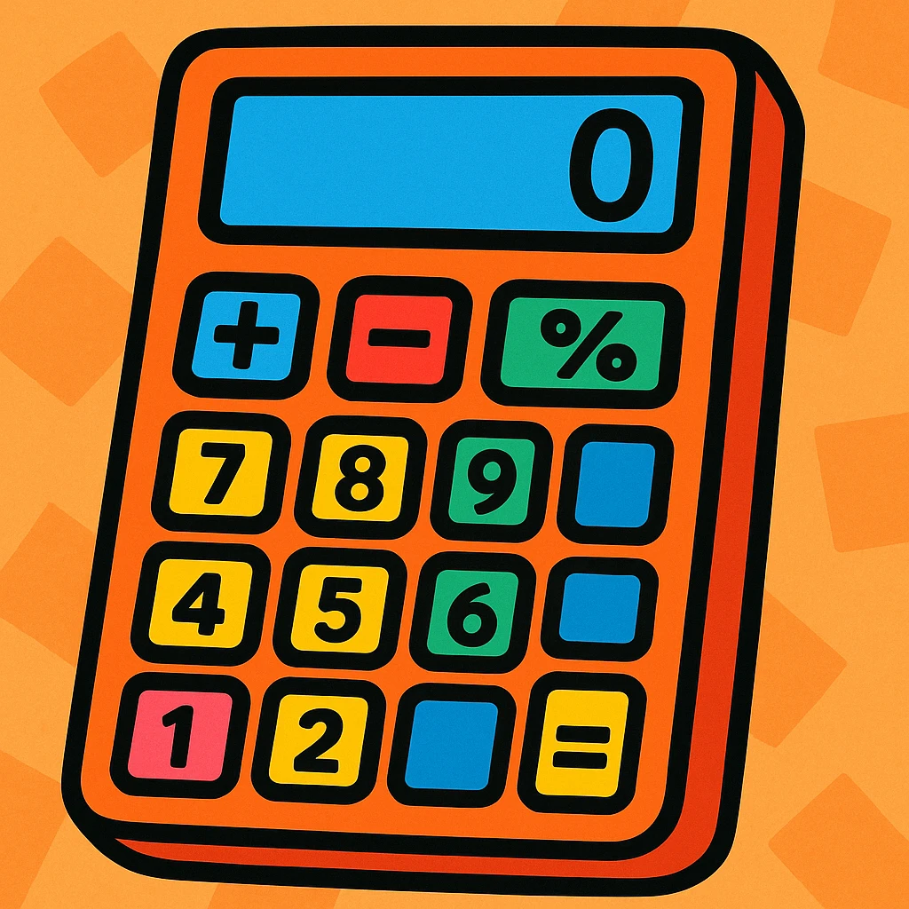 colorful cartoon style calculator emoji