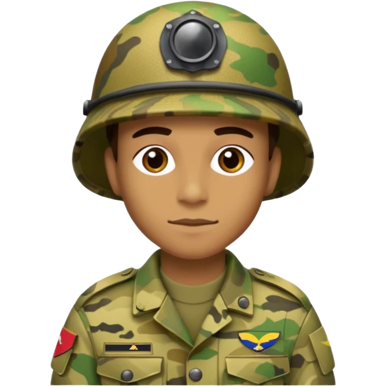 Quiero un soldado con el camuflado camaleón colombia  emoji