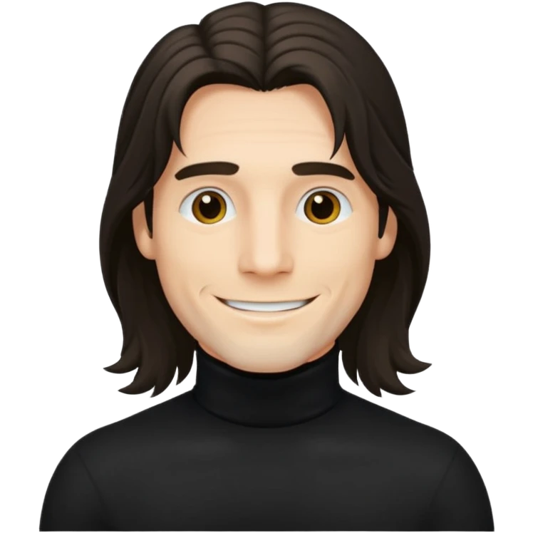 long haired man in turtle neck emoji