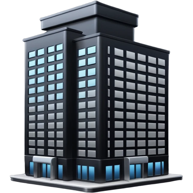 The dark building of the vodka building emoji