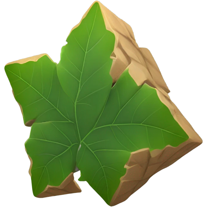Cube shaped leafs emoji