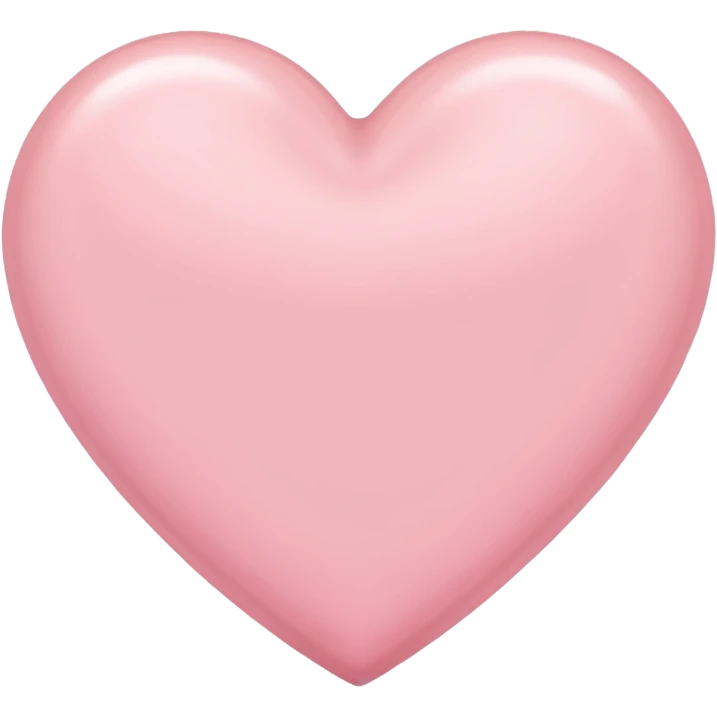 light pink heart, classic shape, soft shine emoji