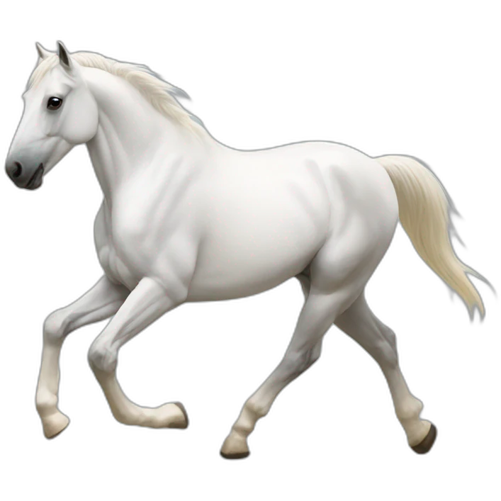 White trotting horse emoji