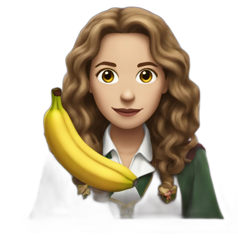 Halk Hermione Granger eating banana emoji