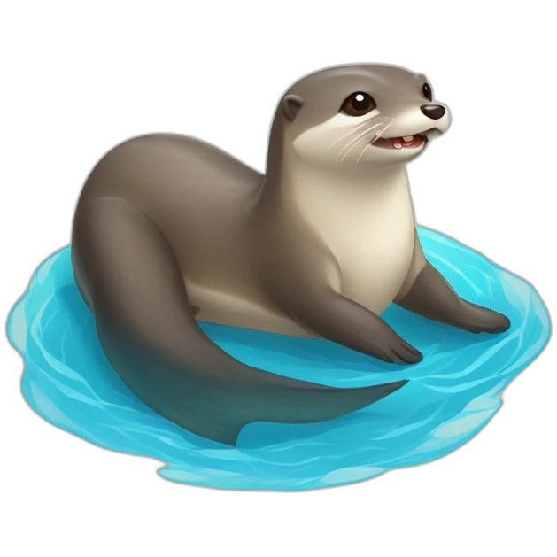Loutre sur requin emoji