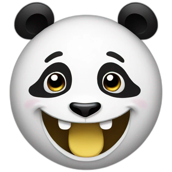panda laughing emoji