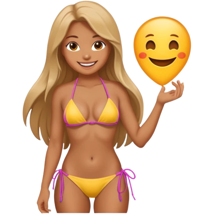 sexy girl in bikini string emoji