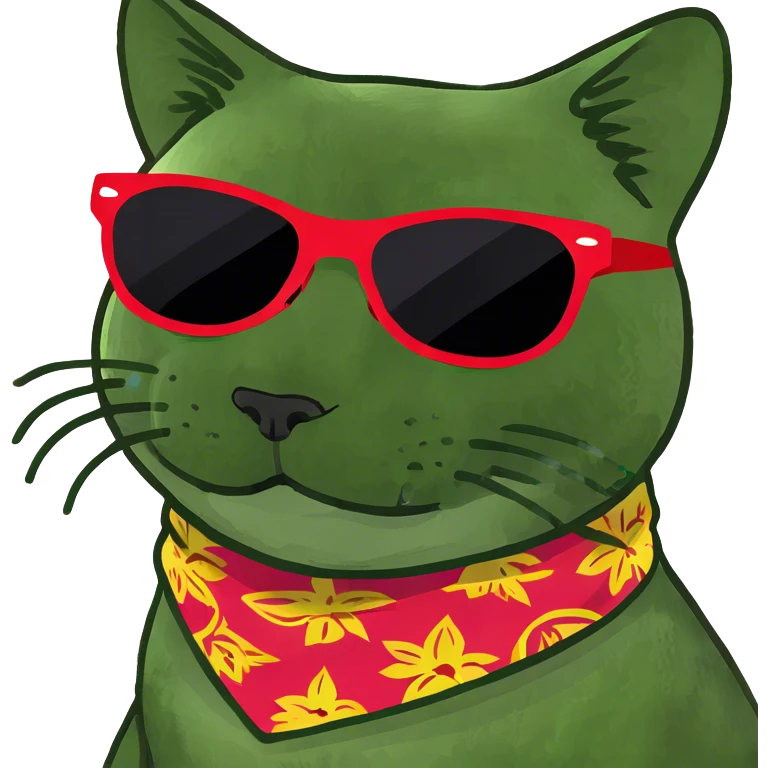 Cat with sunglasses emoji