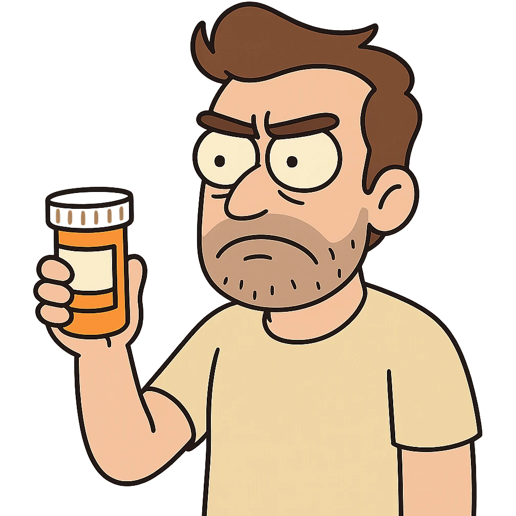 prescription bottle, cartoon style emoji