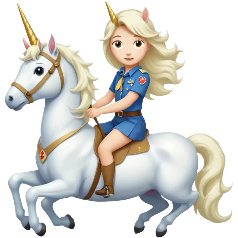 unicorn scout girl emoji