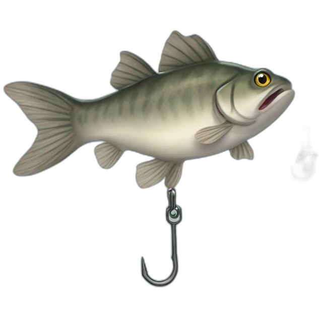 catfish on a fishing hook emoji
