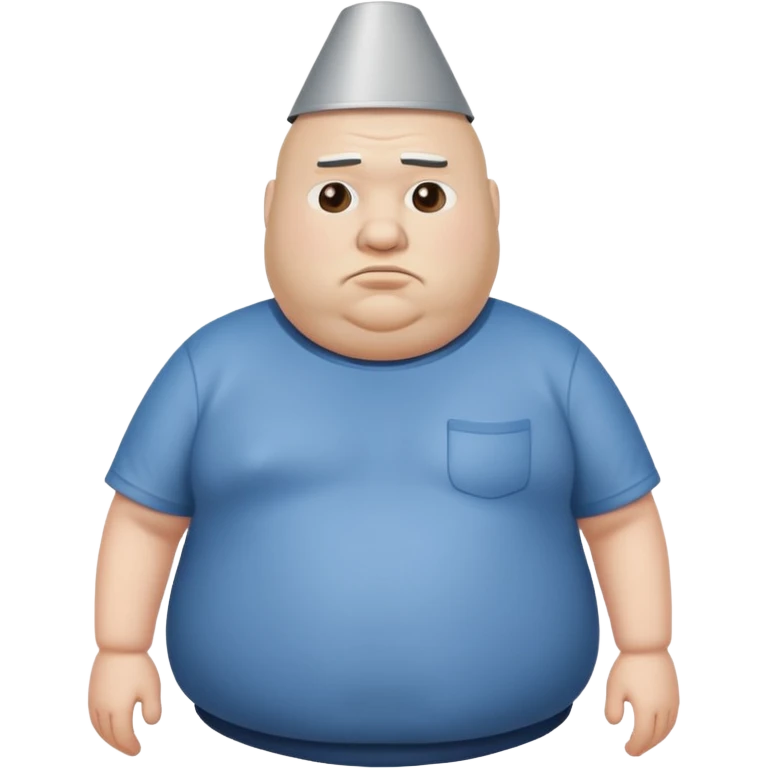 fat man with cone head emoji