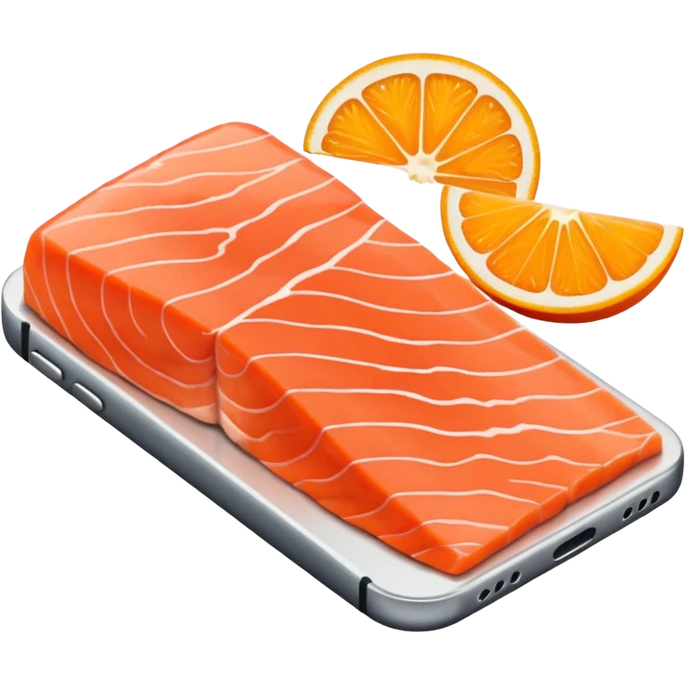 Make salmon meat iPhone emoji style emoji
