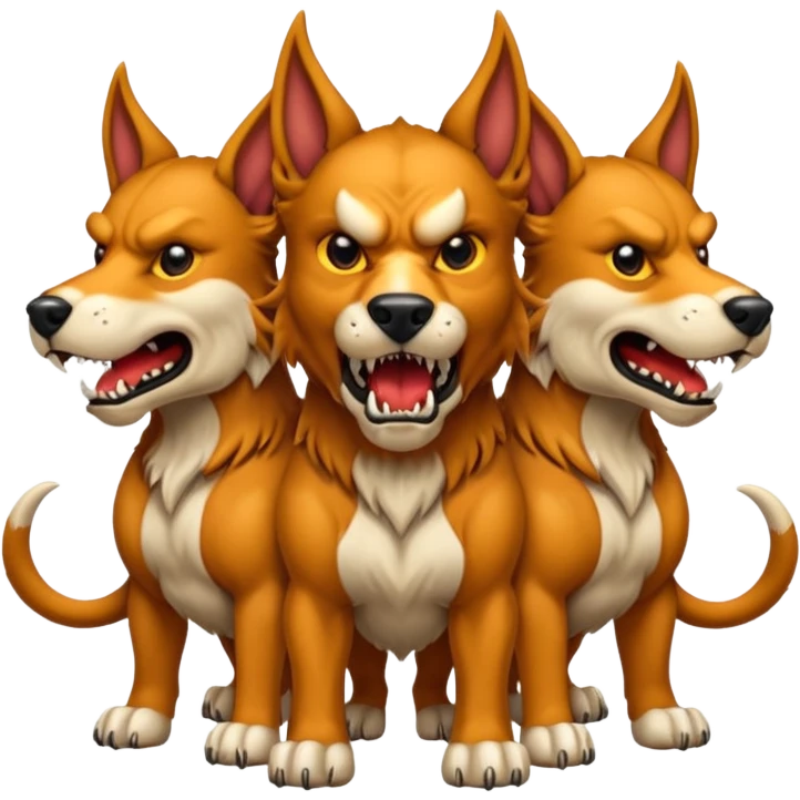 The three headed hound, cerberus emoji