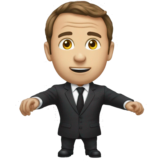Macron mange des pattes emoji