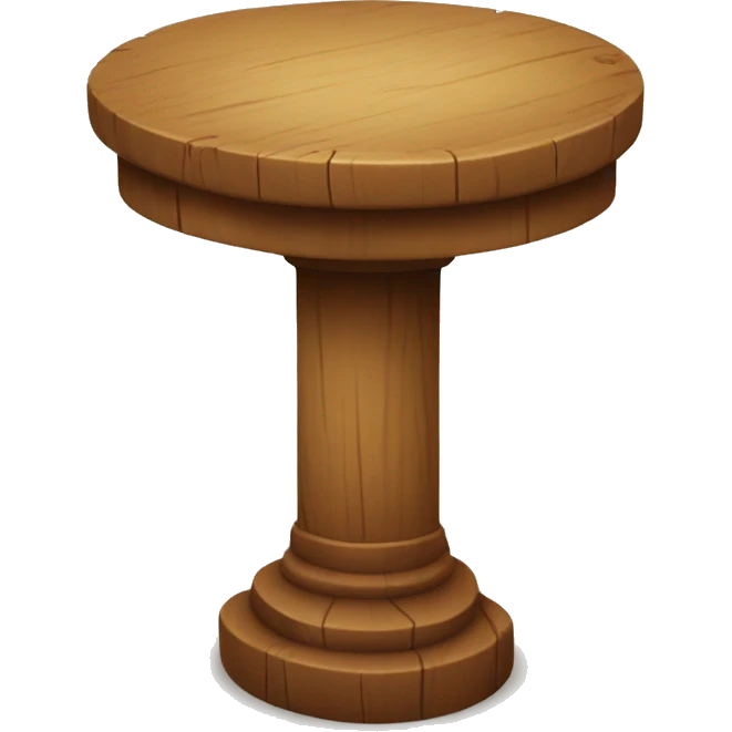 wood pedestal emoji