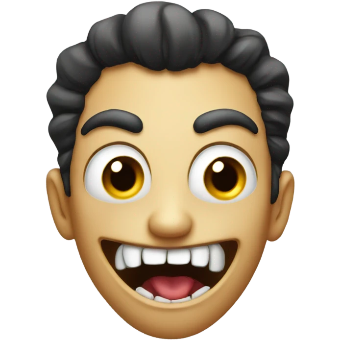 Evil face plus wacky face  emoji