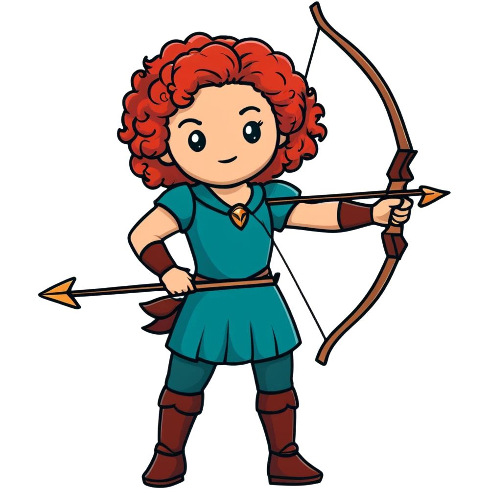 Merida from Brave, Disney emoji