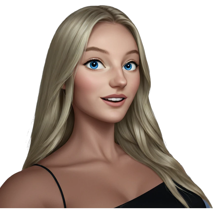 blonde girl with blue eyes emoji