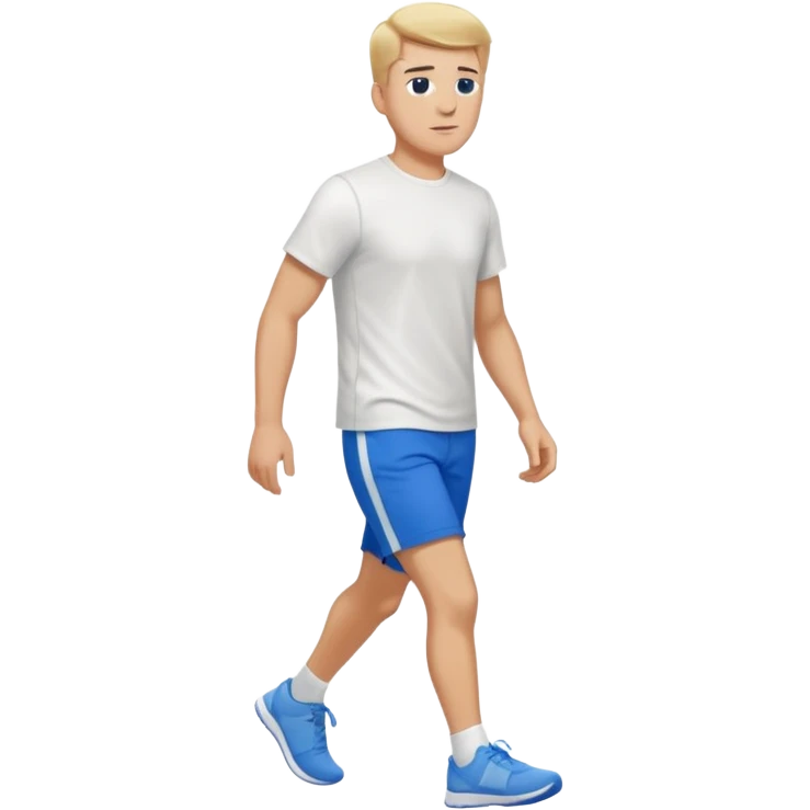 White male walking to the left full body emoji