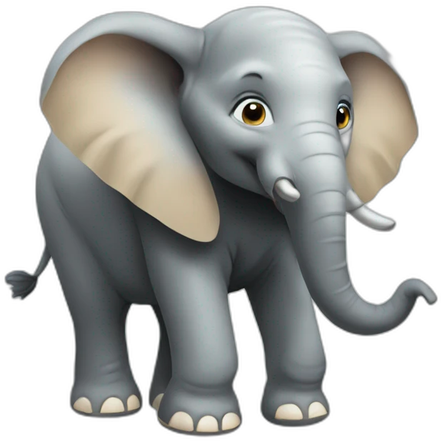 Chat sur elephant emoji