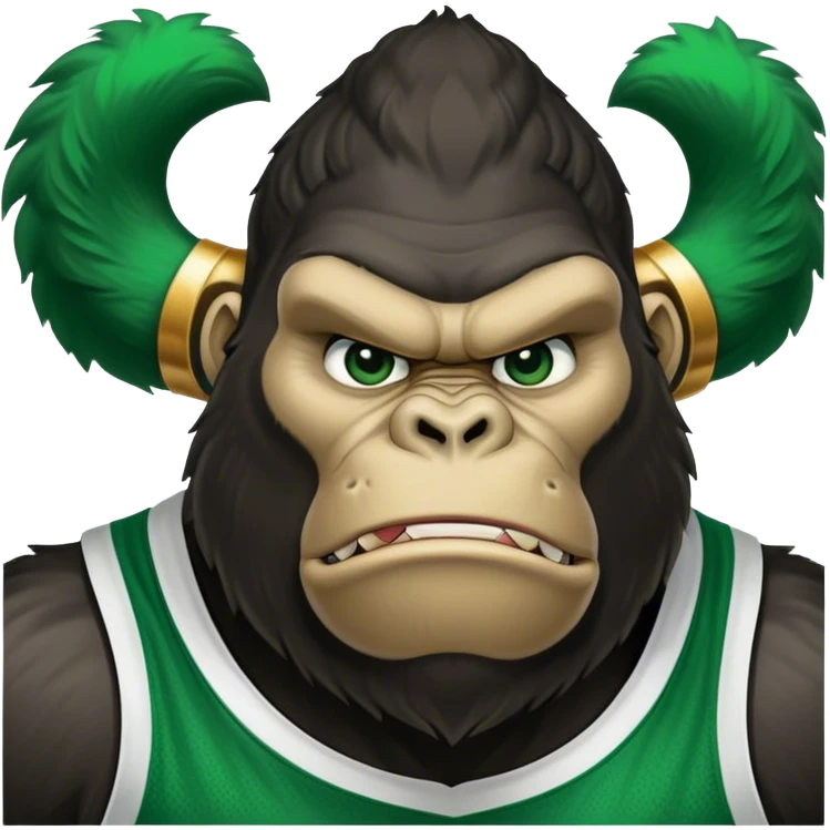 king kong wearing celtics jersey  emoji