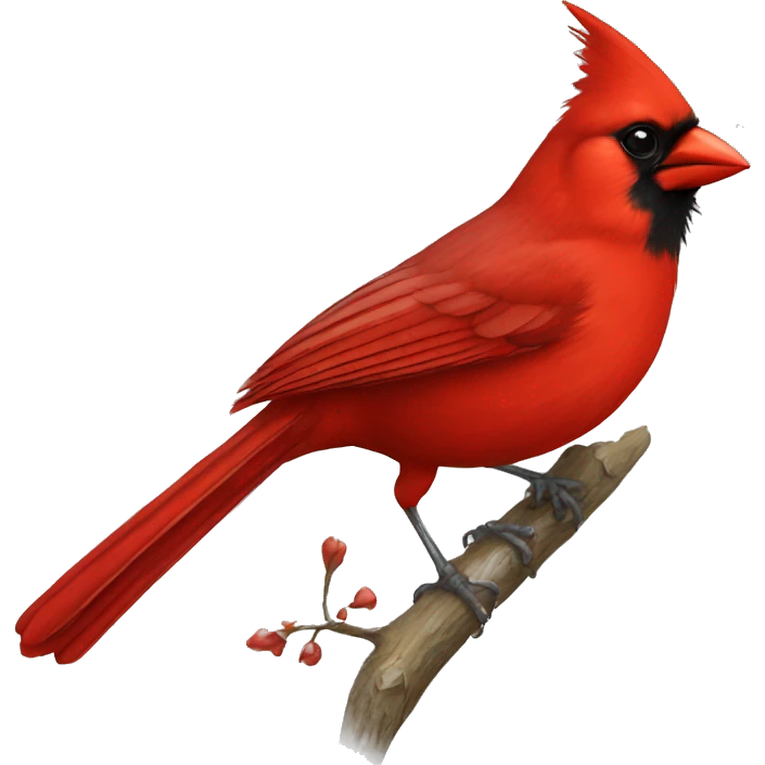 Red cardinal bird emoji