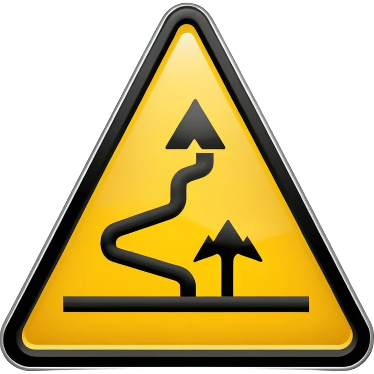 slippery road sign emoji
