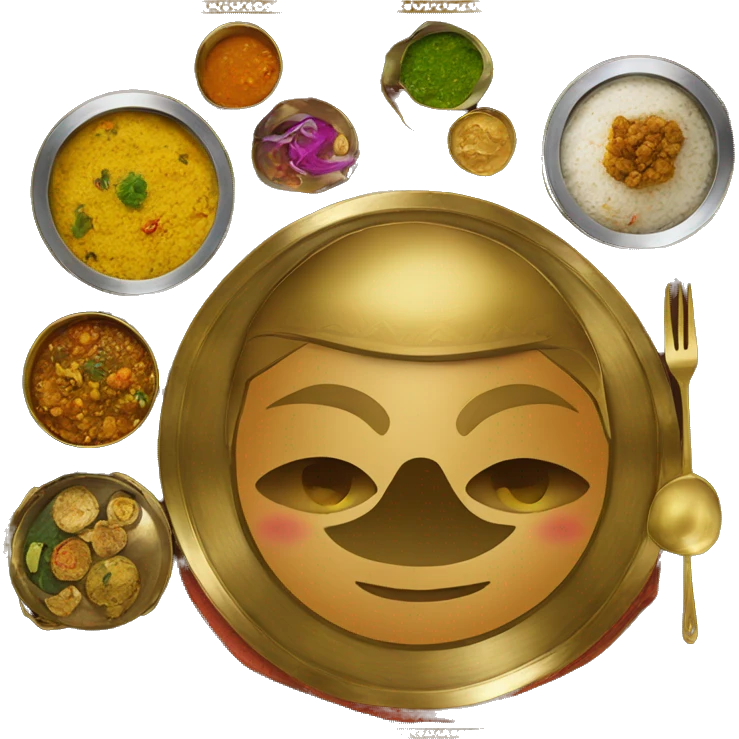 Indian brass thali meal emoji