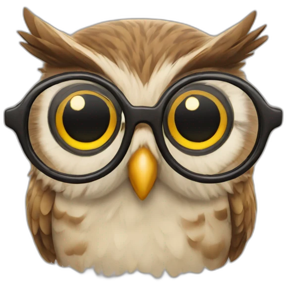owl with glasses emoji