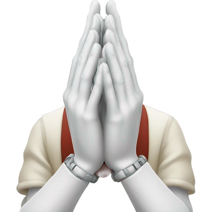  praying hands that are robotic emoji