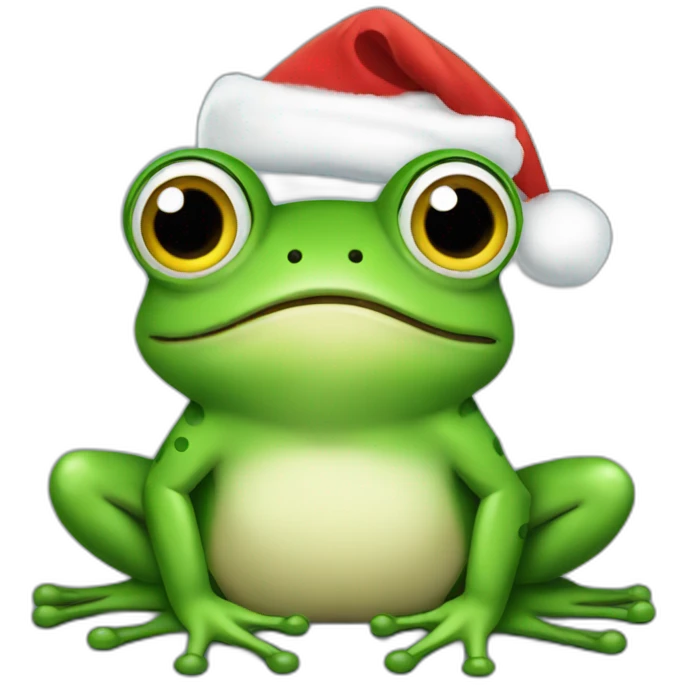 Frog christimas emoji