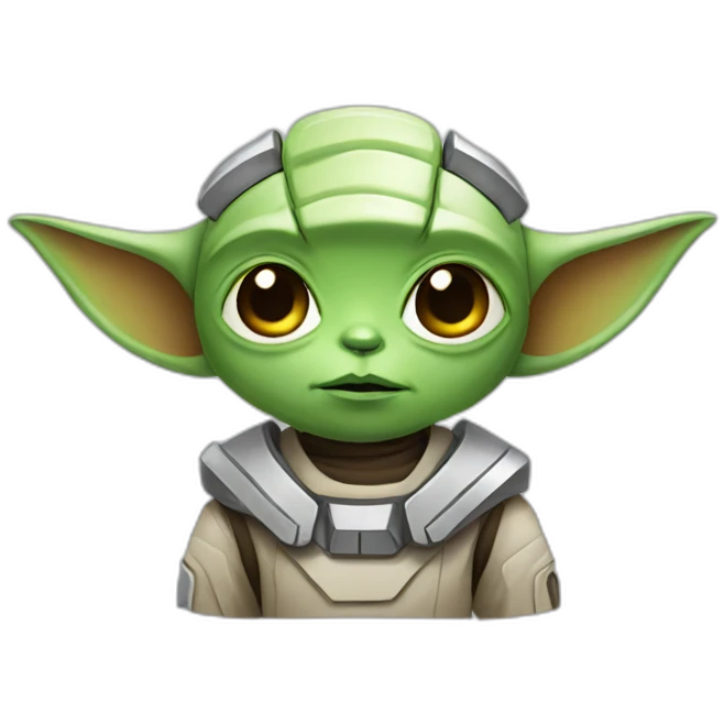 cute robot with yoda ears emoji
