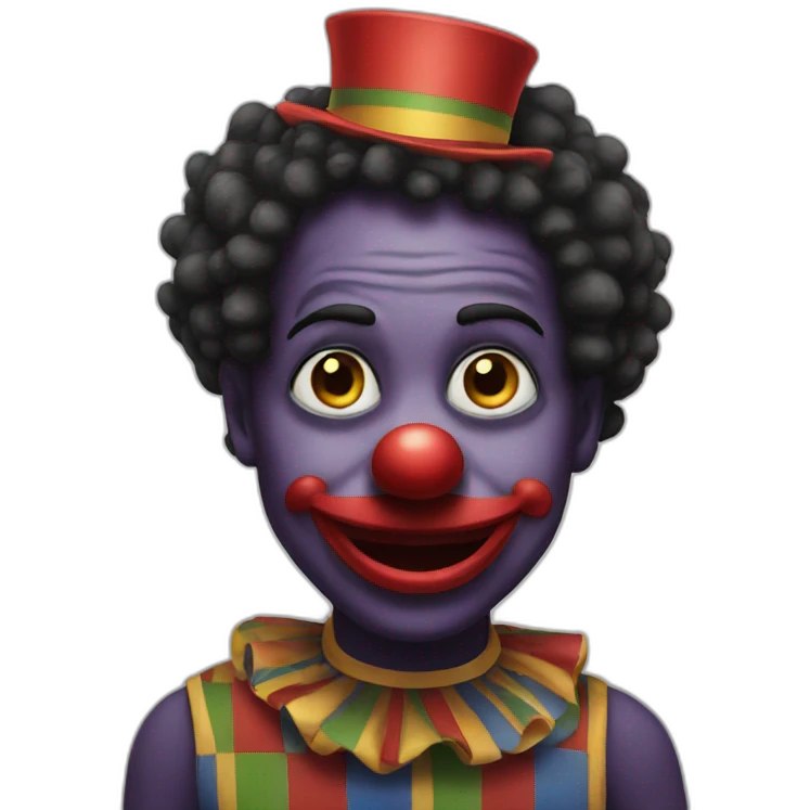 Black clown emoji