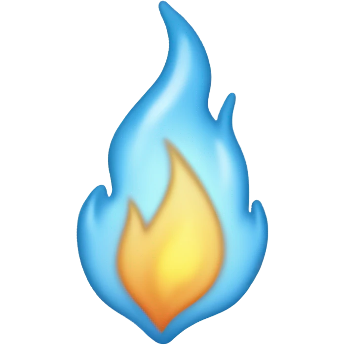 light blue flame emoji
