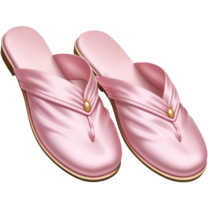 Light pink silk slippers and robe emoji