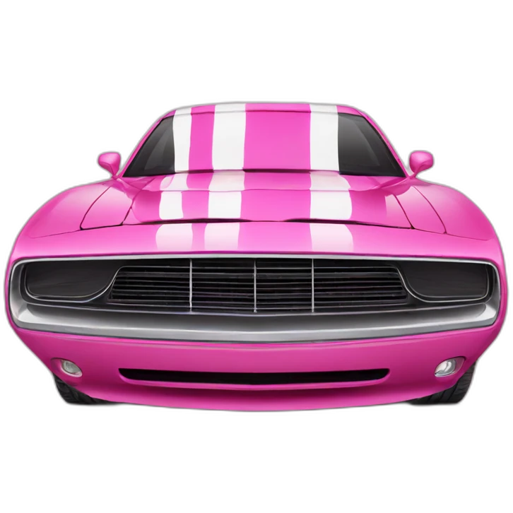 Pink stripes on charger car emoji