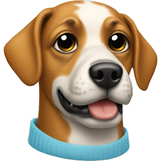 Dog wearing a ski mask emoji