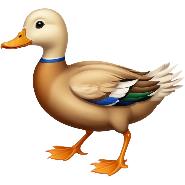 Pato corriendo en un desierto emoji