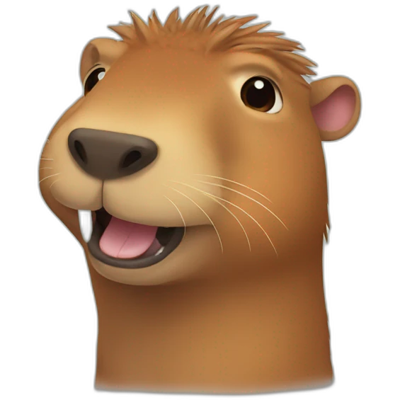Capibara happy emoji