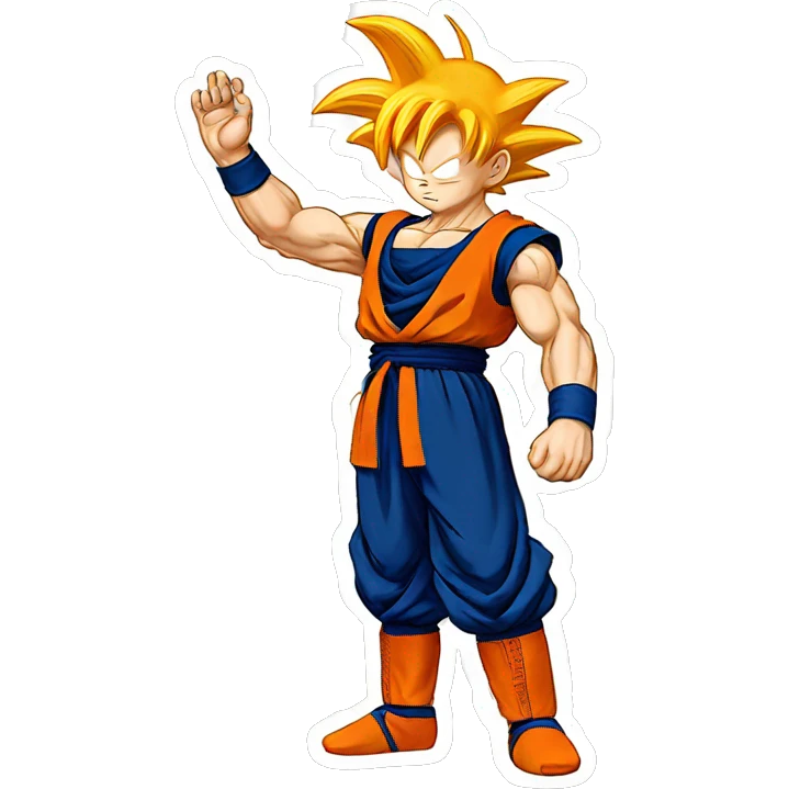 goku waving emoji