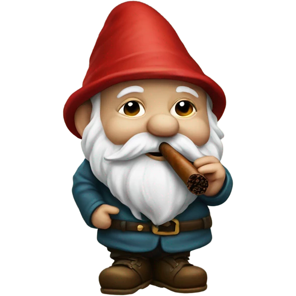 Gnome smoking a cigar emoji